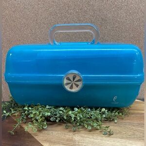 Vintage Caboodle makeup case organizer carrier mirror tiered tray